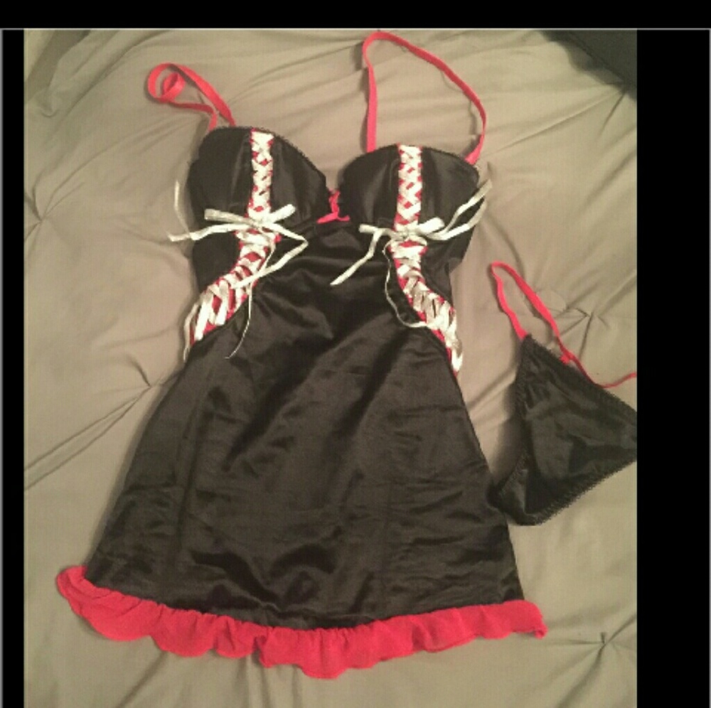 Corset lingerie outfit